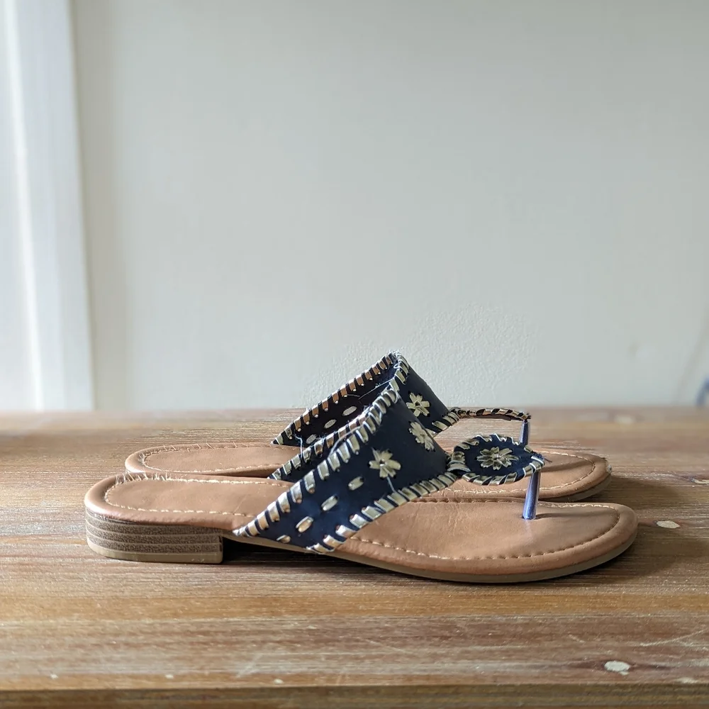Navy & Silver Sandals - Picture 7 of 10
